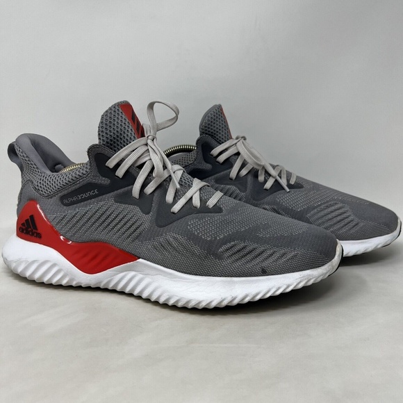 Adidas Alphabounce Beyond Men's Size 11 Running Shoes Gray Red White AC8625